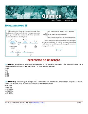 Radioatividade - Portal de Estudos em Química