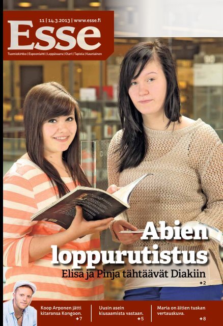 Esse 11/2013 (pdf) - Espoon seurakuntasanomat