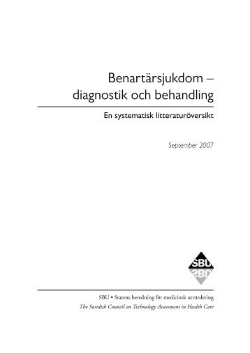 Benartärsjukdom – diagnostik och behandling - SBU