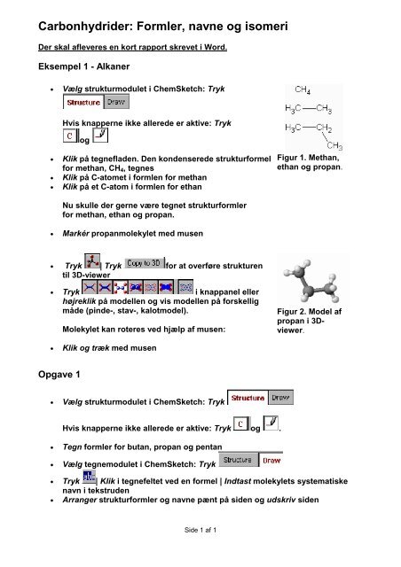 Carbonhydrider: Formler, navne og isomeri
