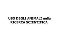 USO DEGLI ANIMALI nella RICERCA SCIENTIFICA