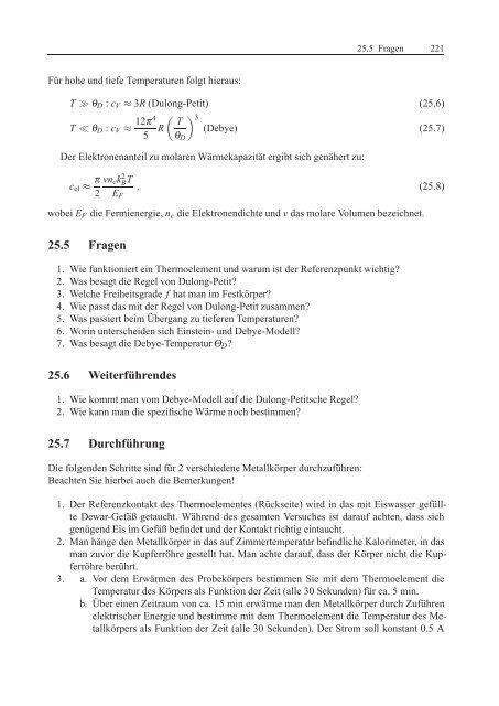 Das Physikalische Praktikum