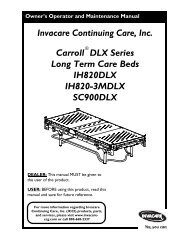 Invacare Continuing Care, Inc. Carroll DLX Series Long Term Care ...