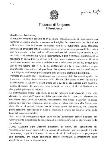 lettera Presidente Tribunale BG.pdf - Ordine Avvocati Bergamo