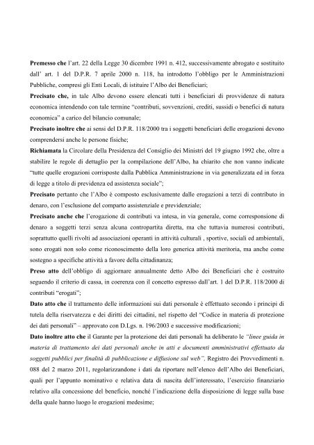 ALBO DEI BENEFICIARI DELL'ANNO 2012.pdf - Comune di Erchie