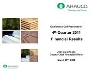 Financial Review 4th Quarter 2011 - Arauco