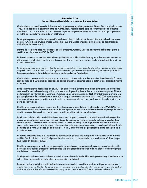 Informe GEO Uruguay 2008 - CLAES