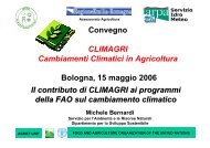 Il contributo di CLIMAGRI ai programmi della FAO sul ... - Arpa