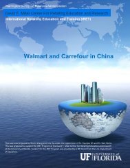 Walmart and Carrefour in China - University of Florida