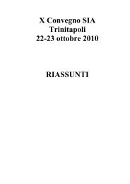 Riassunti degli interventi presentati - Archeoastronomia Ligustica