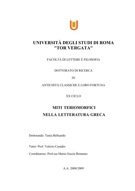 View/Open - DSpace - Tor Vergata - Università degli Studi di Roma ...