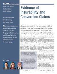 Evidence of Insurability and Conversion Claims - DRI