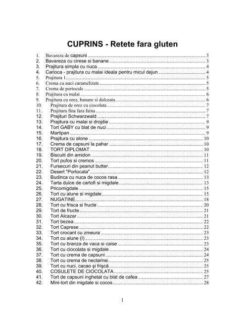 Cuprins Retete Fara Gluten Ganduri Arhivate