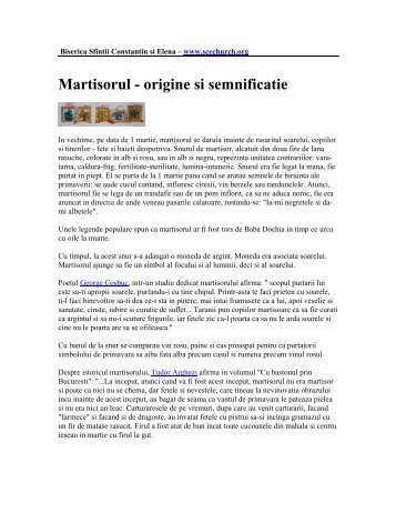 Martisorul - origine si semnificatie - Biserica Ortodoxă Română ...