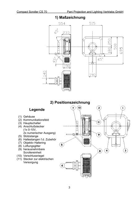 6) Die Scrollereinheit (Kassette) - Pani Projection and Lighting