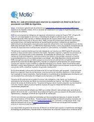 Motio, Inc. está emocionada para anunciar su expansión ... - PRWeb