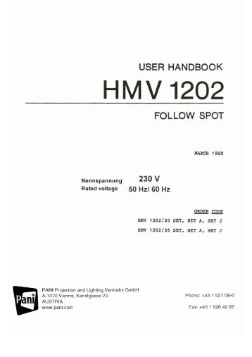 HMI-Followspot HMV 1202