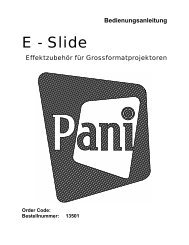 E-Slide - Pani Projection and Lighting