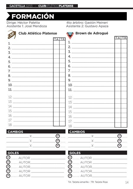 Semi vta vs Brown - Club Atlético Platense