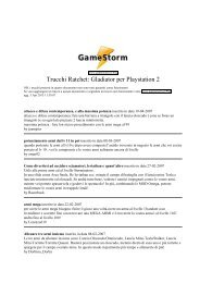 Trucchi Ratchet: Gladiator per Playstation 2 - GameStorm.it