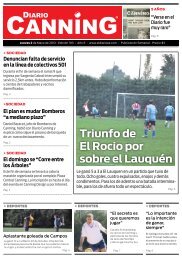 Triunfo de El Rocio por sobre el Lauquén - Diario Canning