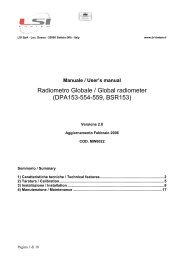 Radiometro Globale / Global radiometer (DPA153 ... - LSI - Lastem