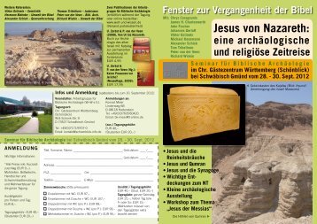 Jesus von Nazareth: - Wort und Wissen