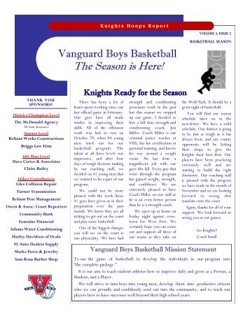 Basketball Newsletter - Marion County Public Schools