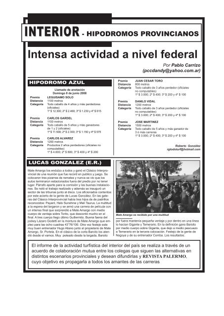 Intensa actividad a nivel federal - Revista Palermo