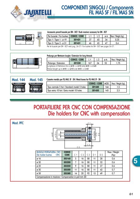 Scarica il catalogo generale "Sassatelli" in formato pdf