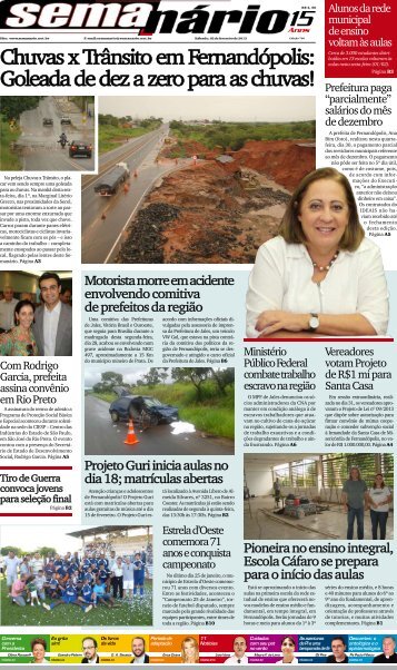 Chuvas x Trânsito em Fernandópolis: Goleada ... - Jornal Semanário