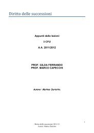 Diritto delle successioni - Sharenotes