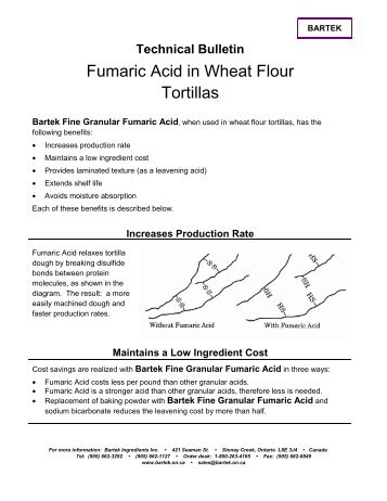 Technical Bulletin: Fumaric Acid in Wheat Flour Tortillas - Bartek