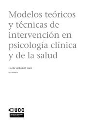 Modelos teóricos y técnicas de intervención en psicología clínica y ...