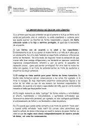 orientaciones sobre límites - Equipo de autismo y TGD Murcia