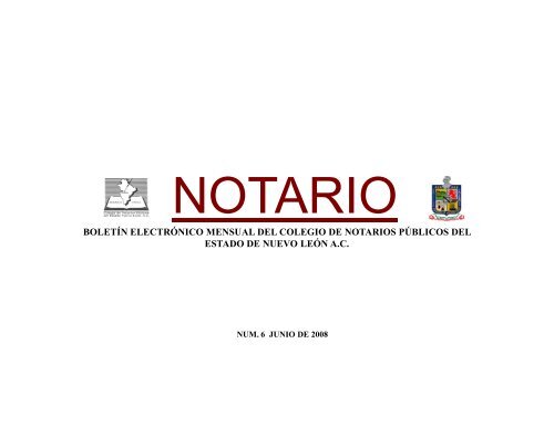 junio 2008 - Colegio de Notarios Públicos del Estado de Nuevo León