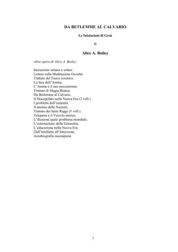 Alice A Bailey - Da Betlemme al Calvario.pdf - Esolibri