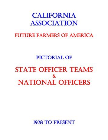 State & National Officer Photo Album - California Agricultural ...
