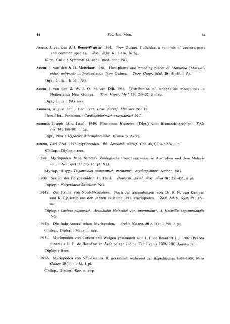 bibliography of new guinea entomology1 - Hawaii Biological Survey ...