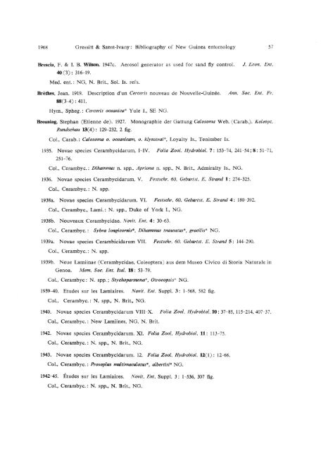 bibliography of new guinea entomology1 - Hawaii Biological Survey ...