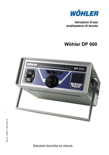 Istruzioni Wöhler DP 600