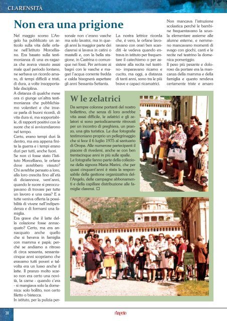 pag. 5 Inaugurazione Cappella dei Casotti pag. 12 Un campo a due ...