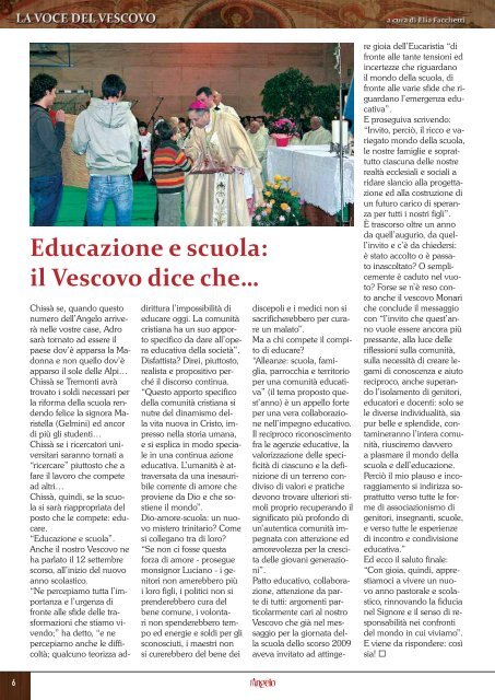 pag. 5 Inaugurazione Cappella dei Casotti pag. 12 Un campo a due ...