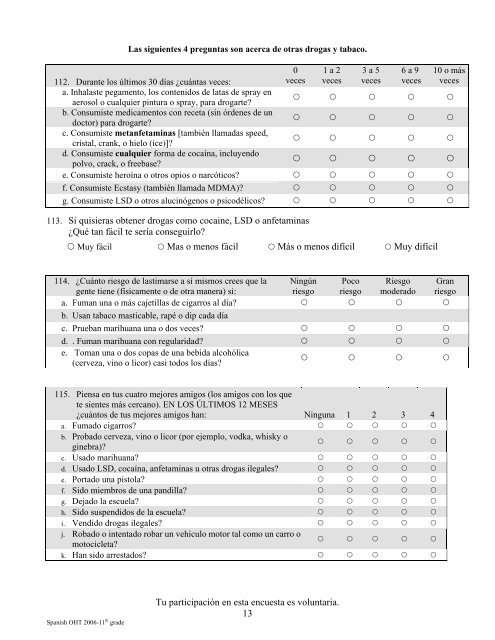 ENCUESTA DE ADOLESCENTES SALUDABLES ... - Public Health