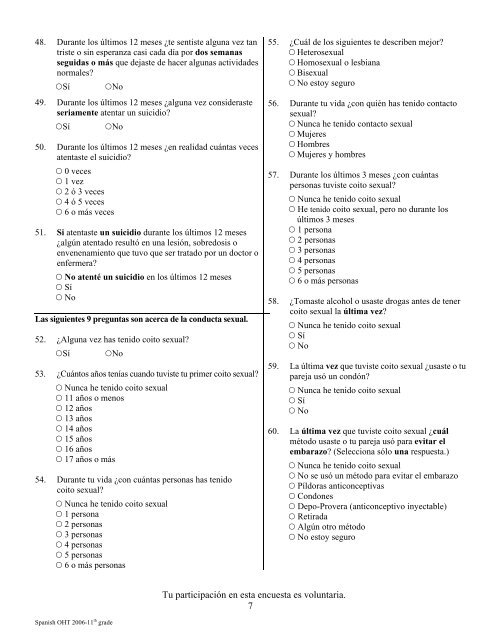 ENCUESTA DE ADOLESCENTES SALUDABLES ... - Public Health