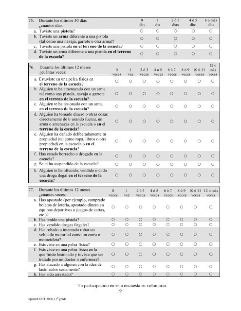 ENCUESTA DE ADOLESCENTES SALUDABLES ... - Public Health