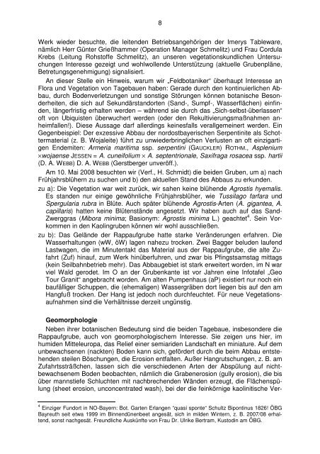 "Kaolingrube Rappauf" als pdf - Ökologisch-Botanischer Garten ...