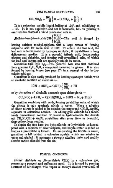 A Manual of the Chemistry of the Carbon Compounds