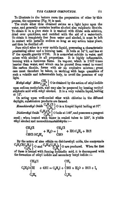 A Manual of the Chemistry of the Carbon Compounds