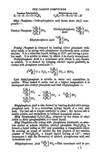 A Manual of the Chemistry of the Carbon Compounds